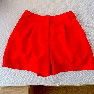 Milly High Waist Cady Shorts in Coral